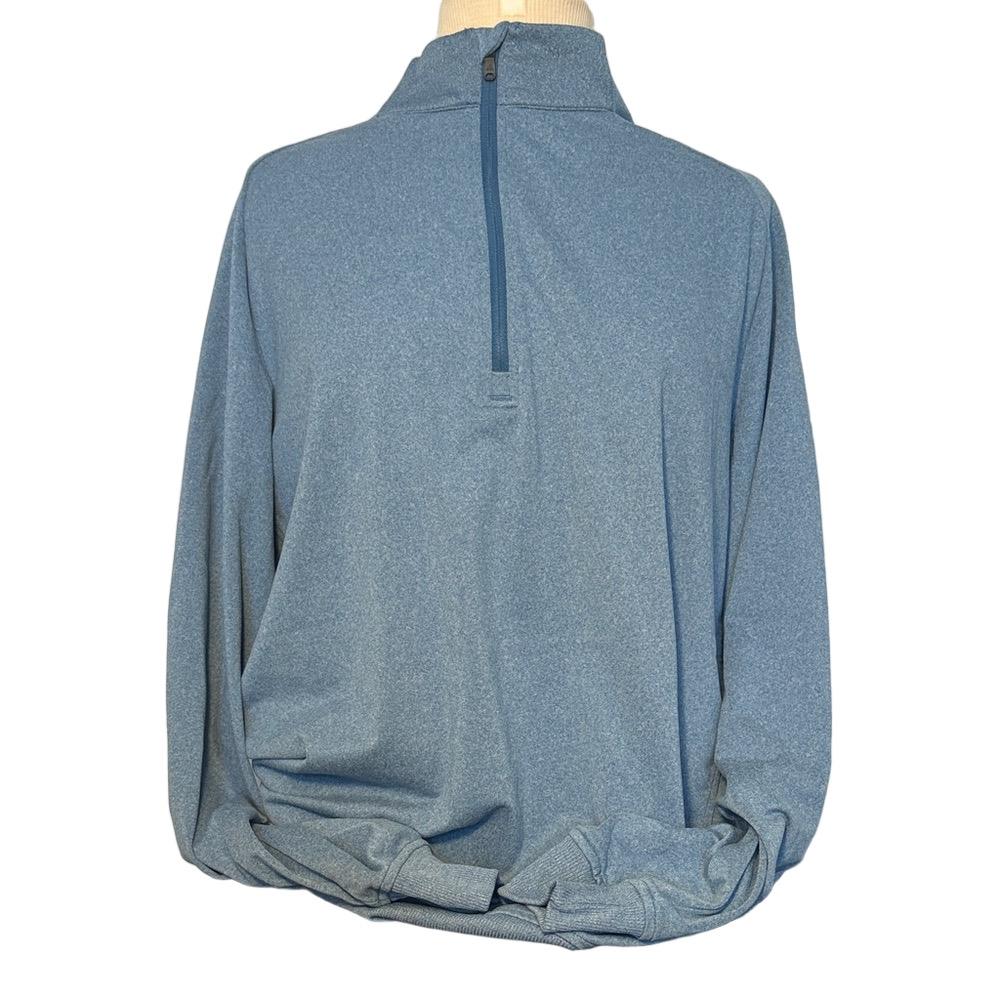 Adidas Blue Quarter Zip Pullover Men’s Large Athletic Training Sweatshir